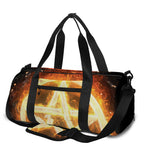 Flame Pentagram Print Gym Bag