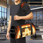 Flame Pentagram Print Gym Bag