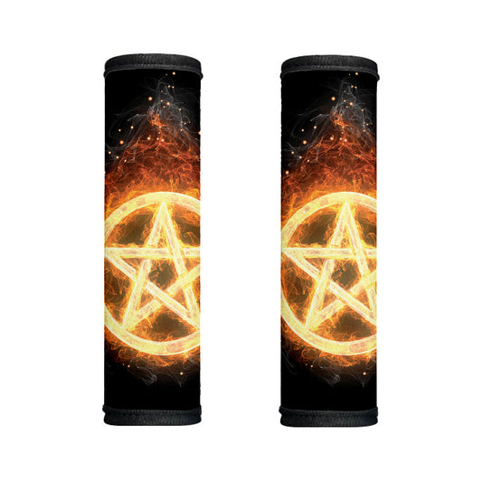 Flame Pentagram Print Handle Covers