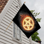 Flame Pentagram Print House Flag