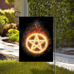 Flame Pentagram Print House Flag
