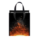 Flame Pentagram Print Insulated Lunch Tote