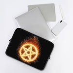 Flame Pentagram Print Laptop Sleeve
