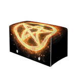 Flame Pentagram Print Leather Tissue Box Cover