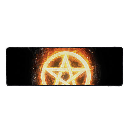 Flame Pentagram Print Long Kitchen Mat