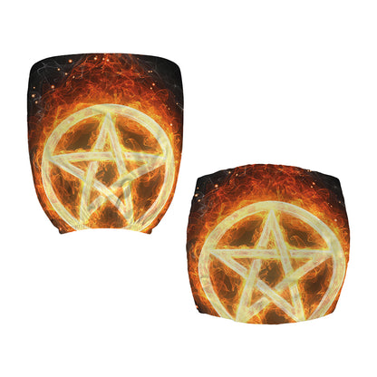 Flame Pentagram Print Office Chair Cover