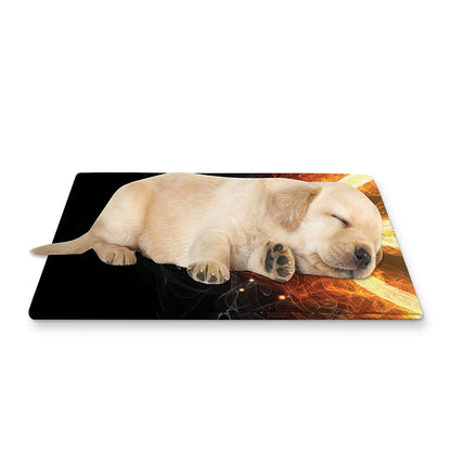 Flame Pentagram Print Pet Cooling Mat Cover