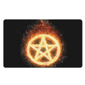 Flame Pentagram Print Polyester Doormat