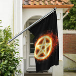 Flame Pentagram Print Polyester Flag
