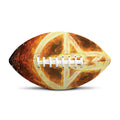 Flame Pentagram Print Rugby Ball