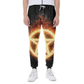 Flame Pentagram Print Joggers