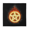 Flame Pentagram Print Silk Bandana