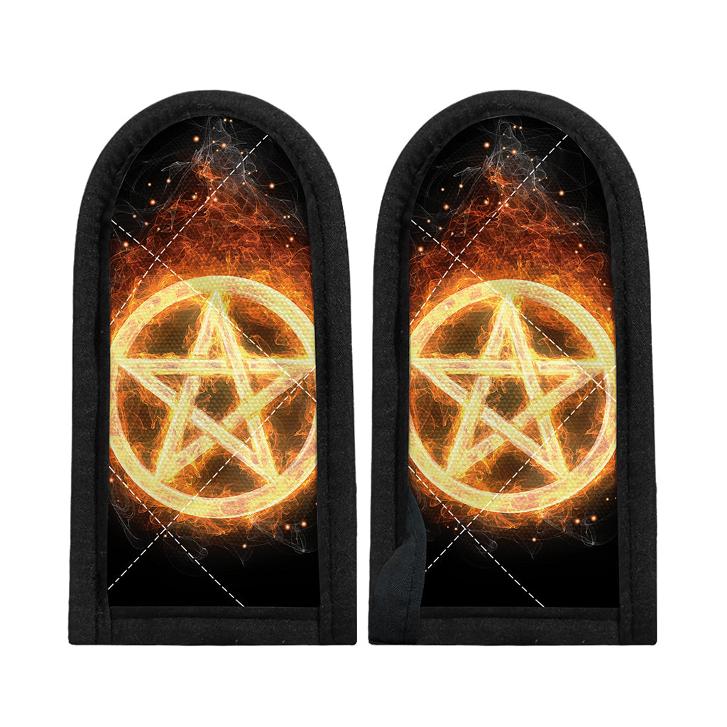 Flame Pentagram Print Skillet Handle Cover