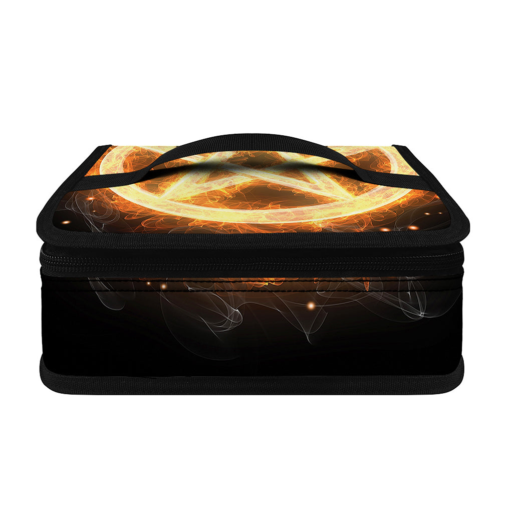 Flame Pentagram Print Small Lunch Bag