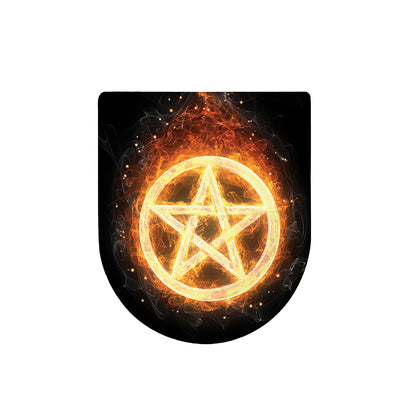 Flame Pentagram Print Toilet Lid Cover