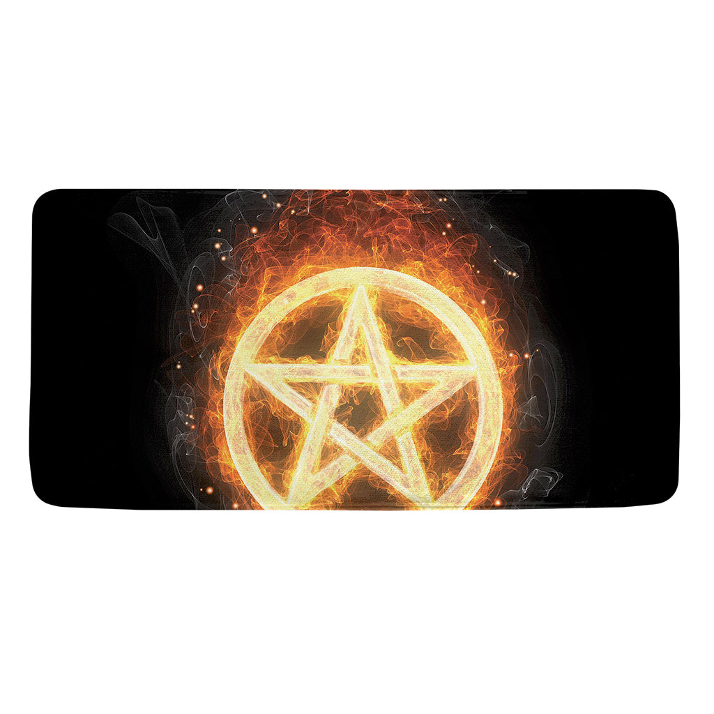 Flame Pentagram Print Towel
