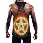 Flame Pentagram Print Training Tank Top