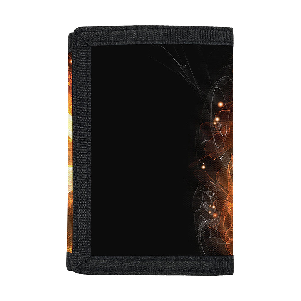 Flame Pentagram Print Trifold Wallet
