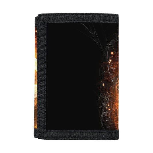 Flame Pentagram Print Trifold Wallet