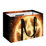 Flame Pentagram Print Utility Tote Bag
