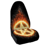 Flame Pentagram Print Waterproof Car Seat Cover