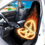 Flame Pentagram Print Waterproof Car Seat Cover