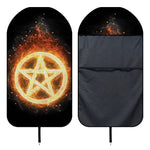 Flame Pentagram Print Waterproof Car Seat Cover