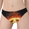 Flame Pentagram Print Women's Panties