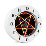 Flame Satanic Pentagram Print Alarm Clock