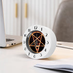 Flame Satanic Pentagram Print Alarm Clock
