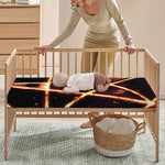 Flame Satanic Pentagram Print Baby Crib Sheet
