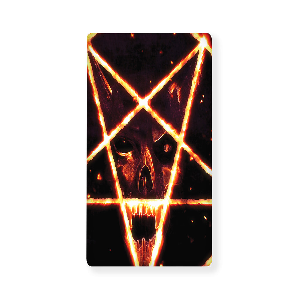Flame Satanic Pentagram Print Baby Crib Sheet