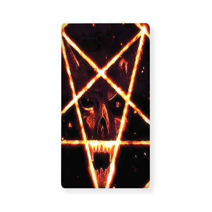 Flame Satanic Pentagram Print Baby Crib Sheet