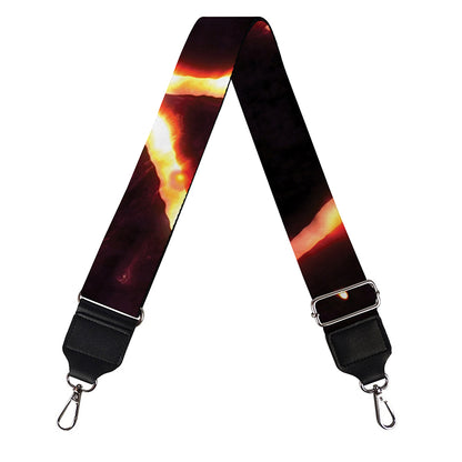 Flame Satanic Pentagram Print Bag Strap