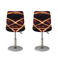 Flame Satanic Pentagram Print Bar Stool Covers