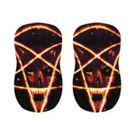 Flame Satanic Pentagram Print Bar Stool Covers