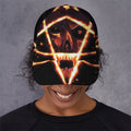 Flame Satanic Pentagram Print Baseball Cap