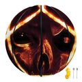 Flame Satanic Pentagram Print Basketball