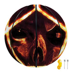 Flame Satanic Pentagram Print Basketball