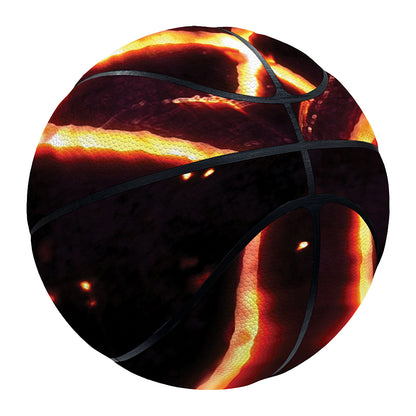 Flame Satanic Pentagram Print Basketball