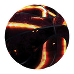 Flame Satanic Pentagram Print Basketball