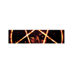 Flame Satanic Pentagram Print Bed Runner