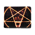 Flame Satanic Pentagram Print Bifold Wallet