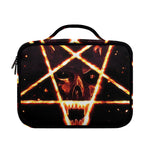 Flame Satanic Pentagram Print Briefcase Bible Bag