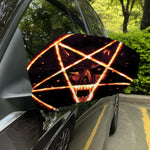 Flame Satanic Pentagram Print Car Side Mirror Covers