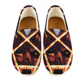 Flame Satanic Pentagram Print Casual Shoes