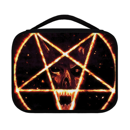 Flame Satanic Pentagram Print Classic Bible Case