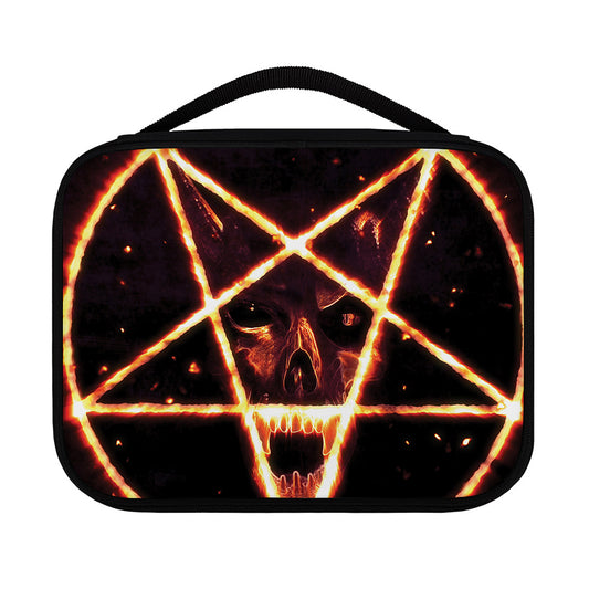 Flame Satanic Pentagram Print Classic Bible Case