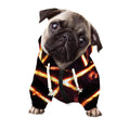 Flame Satanic Pentagram Print Dog Zip Up Hoodie