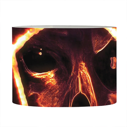 Flame Satanic Pentagram Print Drum Lamp Shade
